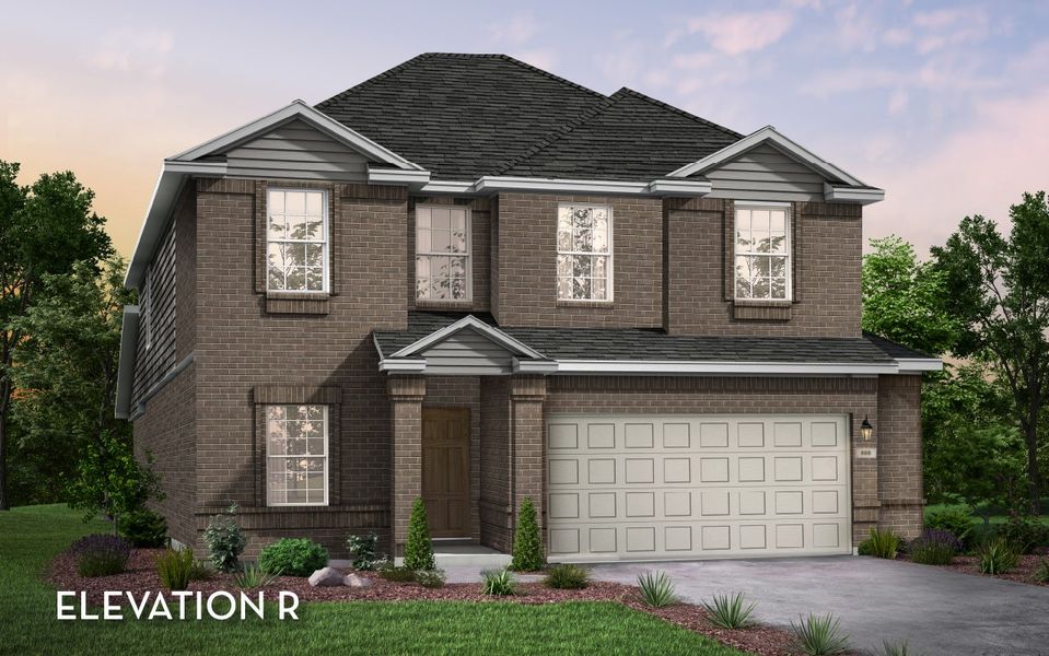 Representative exterior photo of a completed home built from the Trinity by CastleRock Communities in Sagebrook, Argyle, TX (Image 2). Representative exterior photo of a completed home built from the Trinity by CastleRock Communities in Sagebrook, Argyle, TX (Image 2).