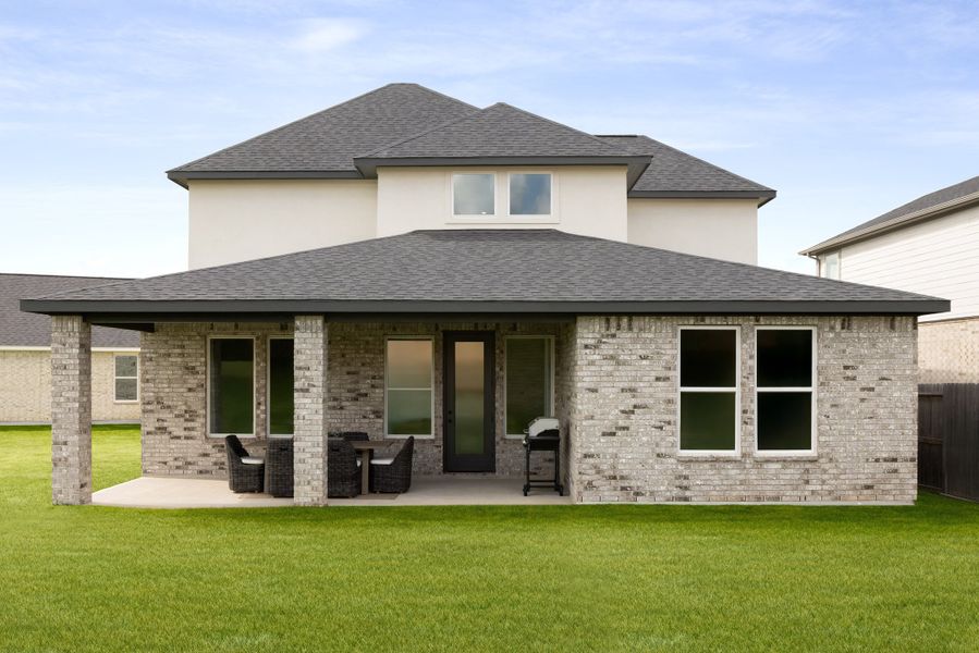 Representative exterior details of a home built from the Rosalie by Risewell Homes in Raburn Reserve, Tomball (Image 3).