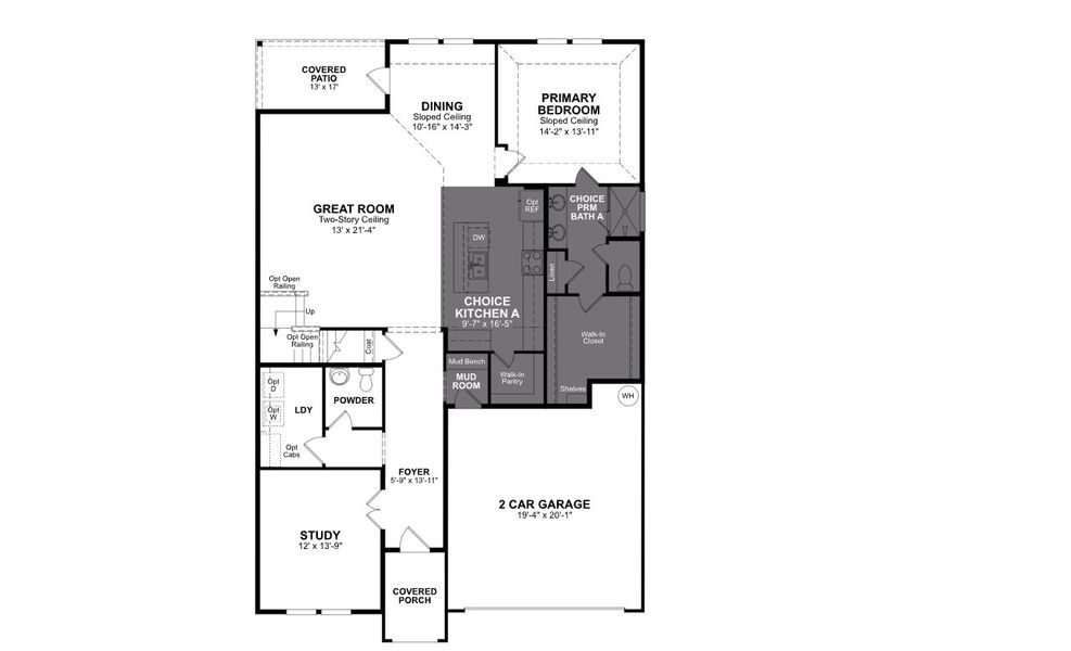 2D floor plan layout for the Rainier by Beazer Homes in Legacy Hills, Rio Medina, TX (Image 3).