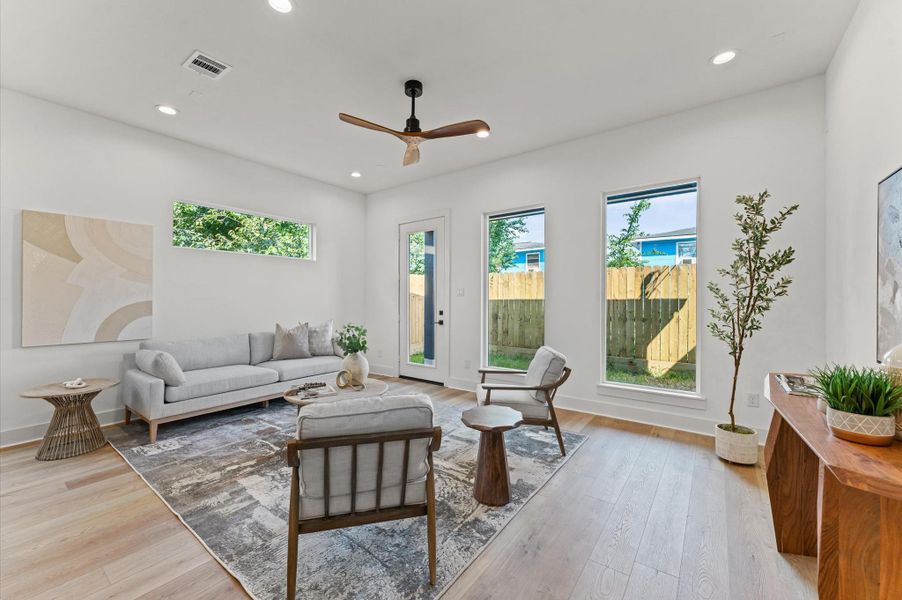 Nice living room for family and guests to enjoy.