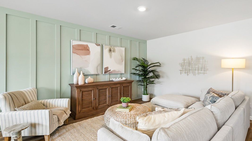 Representative furnished interior of a home built from the Denmark by D.R. Horton in Marion Village, Santee (Image 10).