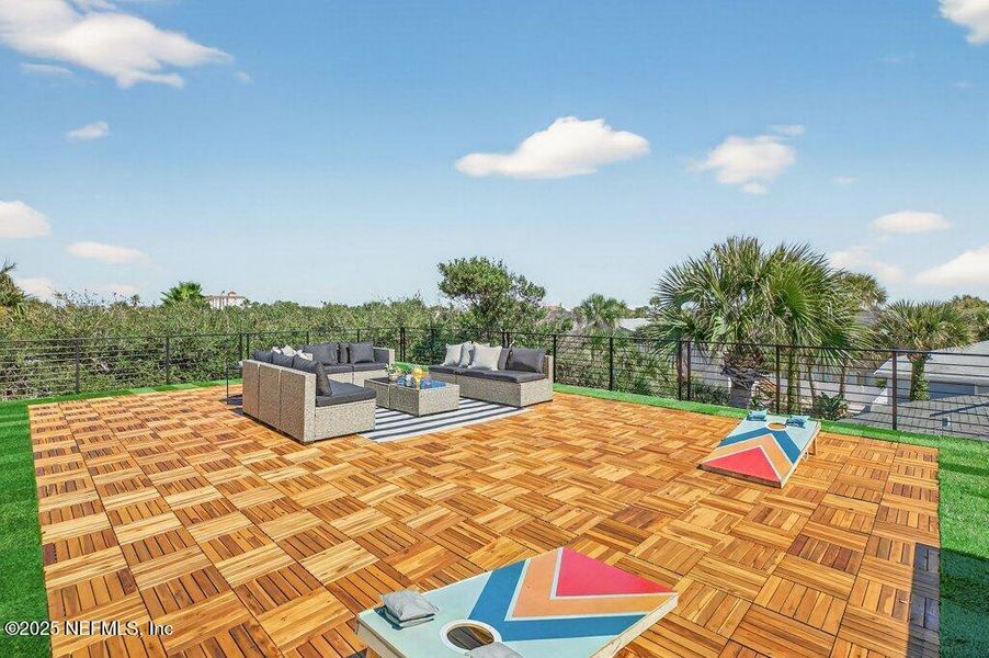 Exterior details and patio area of a home in , Neptune Beach (Image 55).