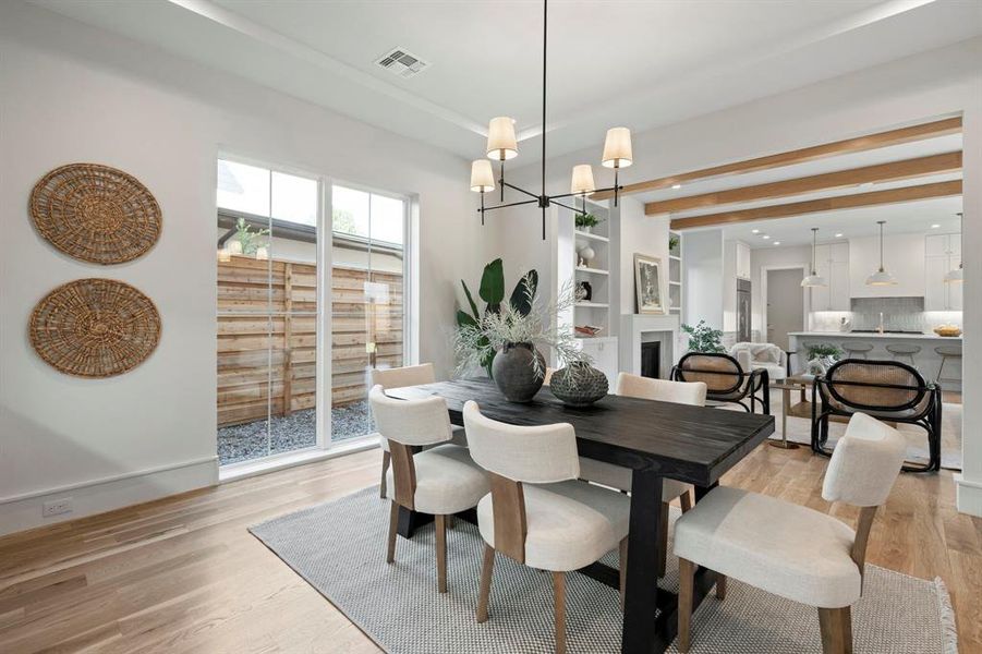 Furnished interior view inside a new home in , Dallas (Image 11).