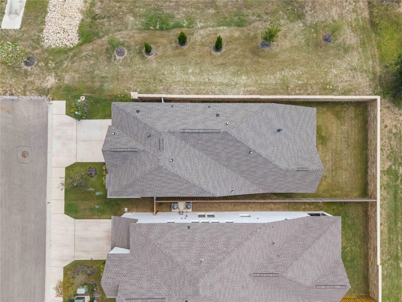 An overhead look at the property.