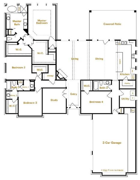Cheyenne Floor Plan in Belle Oaks, Bulverde | Sitterle Homes Floor Plan Layout