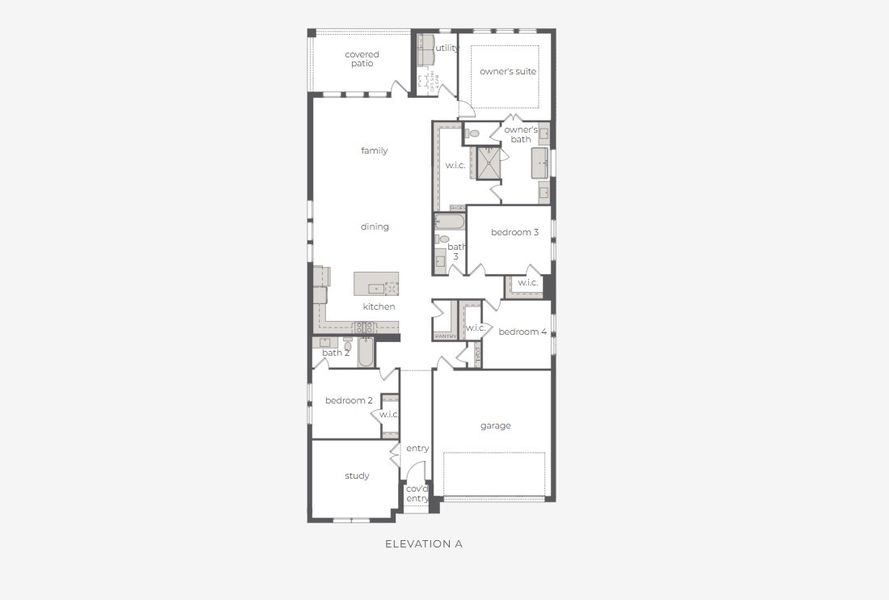 2D floor plan layout of this home in Painted Tree - Woodland West, McKinney, TX (Image 4). 2D floor plan layout of this home in Painted Tree - Woodland West, McKinney, TX (Image 4).