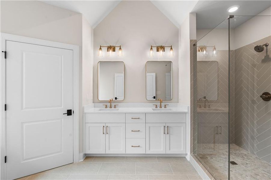 Furnished interior view inside a new home in Ward's Crossing Townhomes, Johns Creek (Image 9).