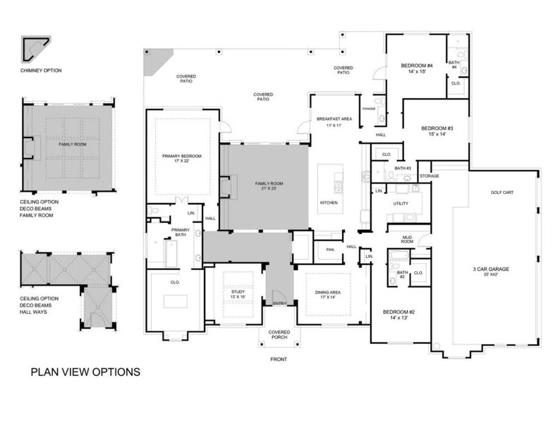 2D floor plan layout for the 4021 by Faircroft Homes in Arborwood, Waller, TX (Image 2).