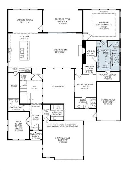 2D floor plan layout of this home in , Prosper, TX (Image 6).