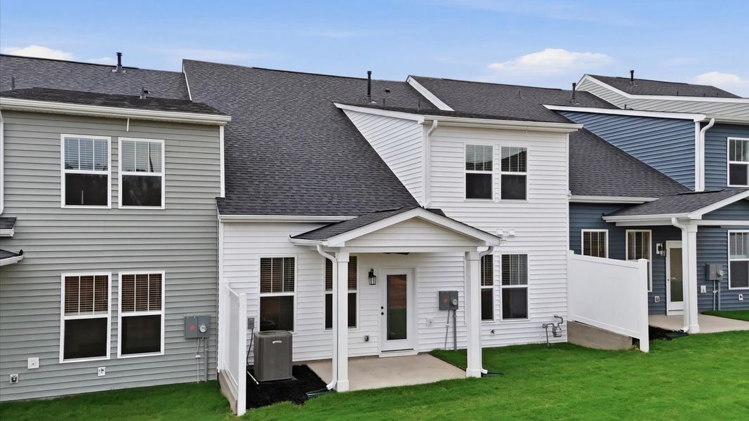 Exclusive rear covered porch with accomplished detail and elevated outdoor living potential at the Silo Ridge community Exclusive rear covered porch with accomplished detail and elevated outdoor living potential at the Silo Ridge community