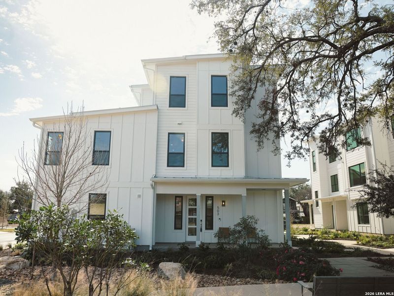 Front exterior of a new home in , San Antonio, TX, highlighting curb appeal (Image 22).