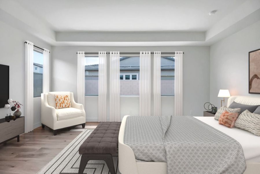 Furnished interior view inside a new home in Elegance at Eastmark, Mesa (Image 18).