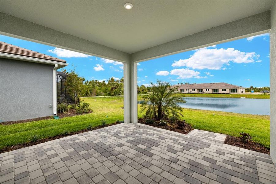 Exterior details and patio area of a home in Sunstone at Wellen Park, Venice (Image 3).