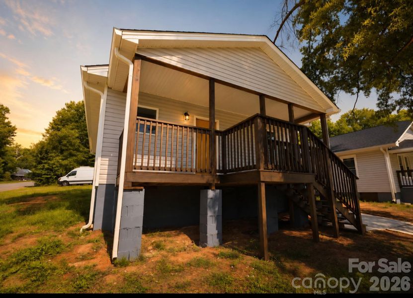 Exterior details and patio area of a home in , Statesville (Image 17).