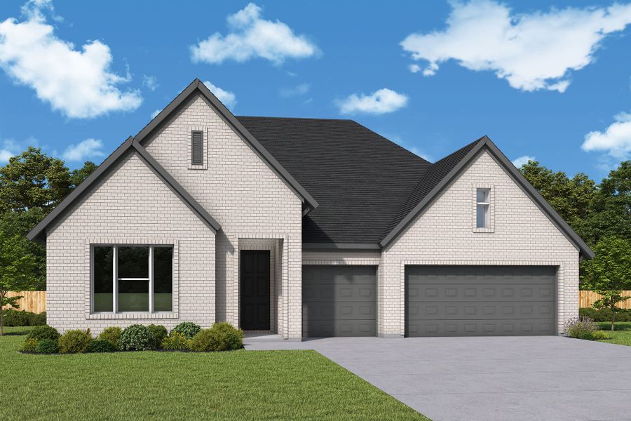 Representative exterior photo of a completed home built from the The Helmis by David Weekley Homes in Beacon Point at Lago Mar - Overlook Collection, Texas City, TX (Image 19).