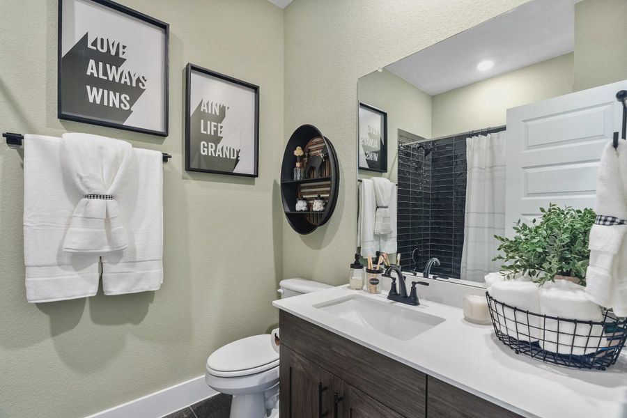 Representative furnished interior of a home built from the Hailey by Chesmar Homes in Village at Three Oaks, Seguin (Image 13).