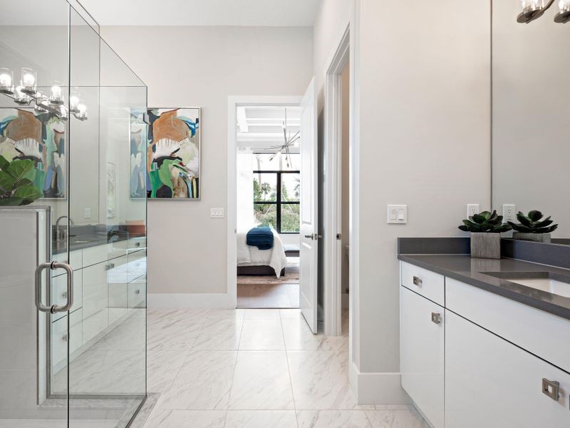 Furnished interior view inside a new home in PGA Village Verano, Port St. Lucie (Image 12).