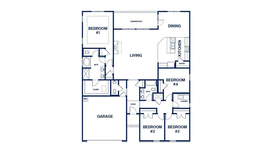 2D floor plan layout of this home in Brooks Station, Dacula, GA (Image 2). 2D floor plan layout of this home in Brooks Station, Dacula, GA (Image 2).