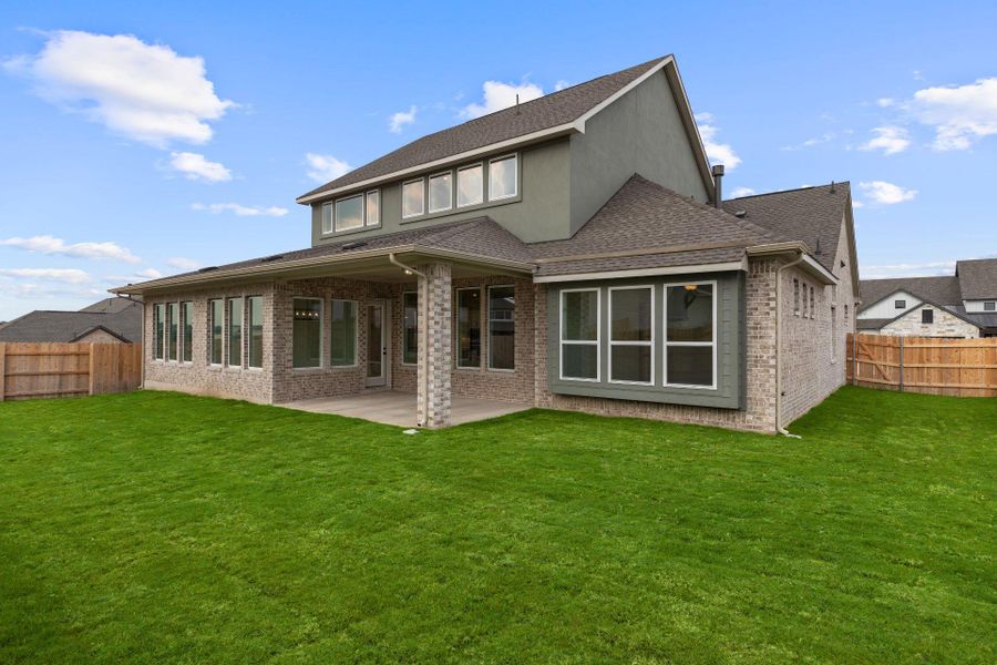 Rear of Home and Private Backyard