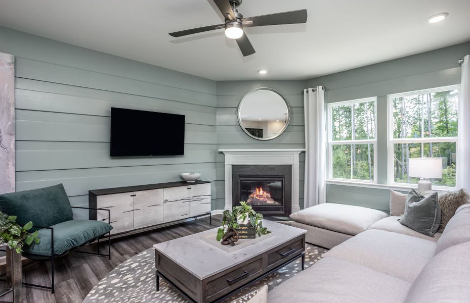 Furnished interior view inside a new home in Exchange at 401, Raleigh (Image 22).