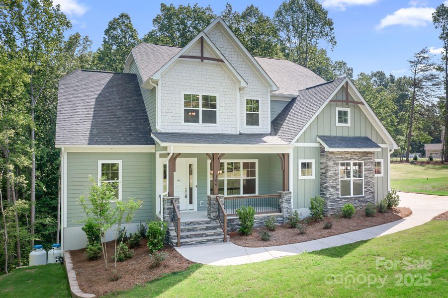Front exterior of a new home in Harbor Watch, Statesville, NC, highlighting curb appeal (Image 2).