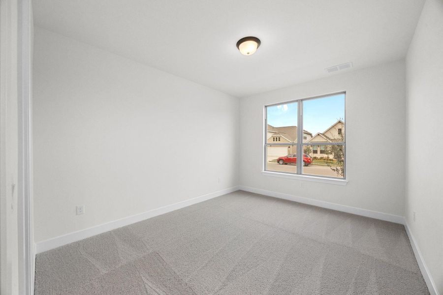 Spacious, unfurnished interior of a new home in Santa Rita Ranch - 60', Liberty Hill (Image 13). Spacious, unfurnished interior of a new home in Santa Rita Ranch - 60', Liberty Hill (Image 13).