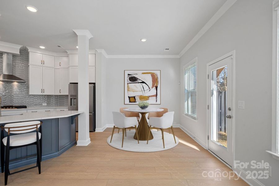 Virtually staged Dining area