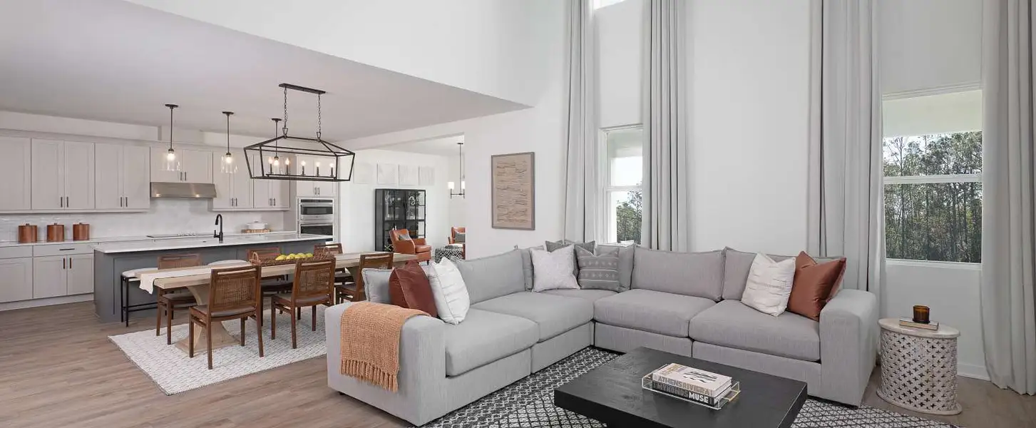 Representative furnished interior of a home built from the Moseley by Ashton Woods in Lake Cawood Cove, Windermere (Image 4).
