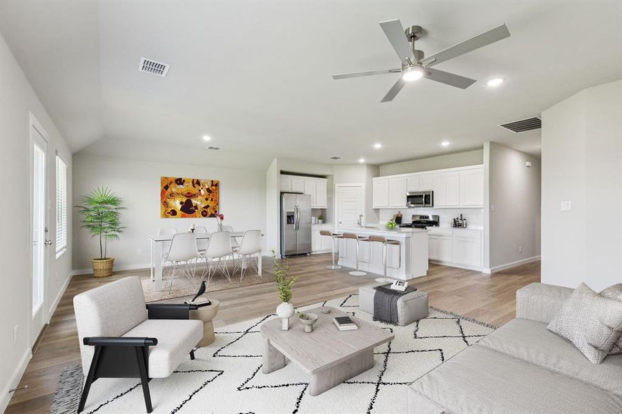 Furnished interior view inside a new home in Trails of Lavon, Lavon (Image 12). Furnished interior view inside a new home in Trails of Lavon, Lavon (Image 12).