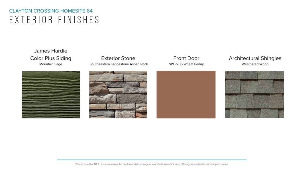 Sample of building materials used in homes in Clayton Crossing, Arden (Image 20). Sample of building materials used in homes in Clayton Crossing, Arden (Image 20).