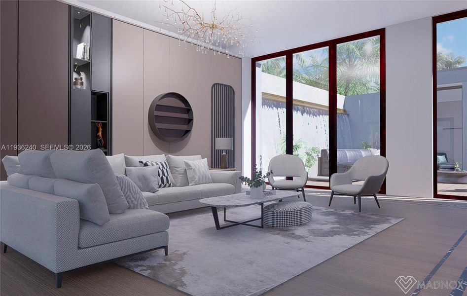 Furnished interior view inside a new home in , Weston (Image 20).