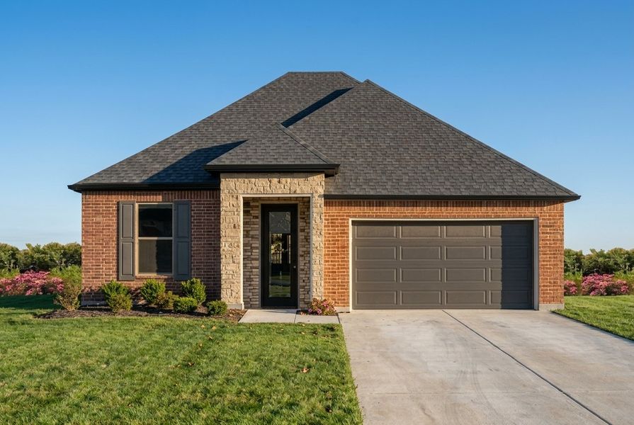 Representative exterior photo of a completed home built from the Davis II S by DSLD Homes in Longleaf, Lumberton, TX (Image 1). Representative exterior photo of a completed home built from the Davis II S by DSLD Homes in Longleaf, Lumberton, TX (Image 1).
