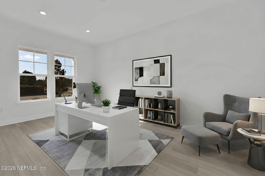 Furnished interior view inside a new home in The Landings at Saint Johns, St. Johns (Image 16).