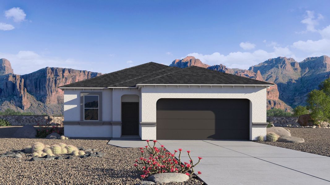 Representative exterior photo of a completed home built from the Dalton by D.R. Horton in Quail Ranch, San Tan Valley, AZ (Image 2). Representative exterior photo of a completed home built from the Dalton by D.R. Horton in Quail Ranch, San Tan Valley, AZ (Image 2).