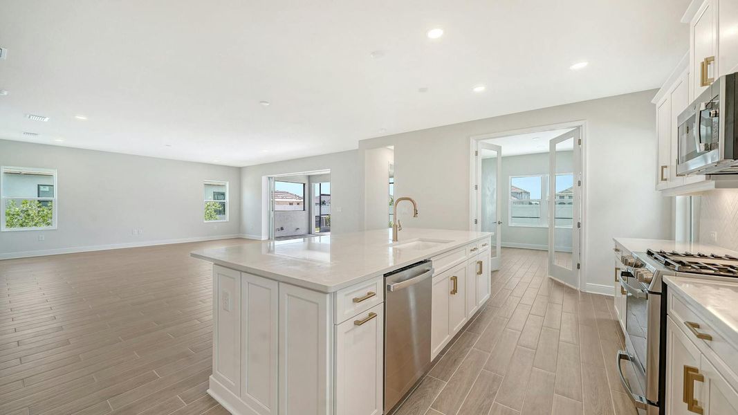 Furnished interior view inside a new home in Palm Grove Real Estate and Homes for Sale in Lakewood Ranch, FL - Neal Communities, Lakewood Ranch (Image 4).