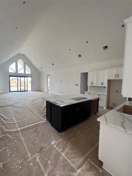 Flow from kitchen to living space