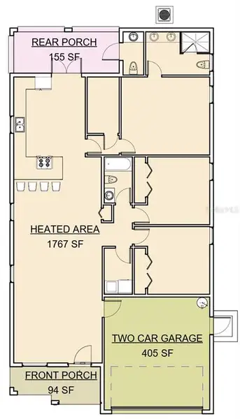 2D floor plan layout of this home in , Tampa, FL (Image 3).