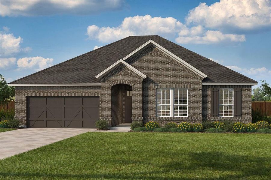 Front exterior of a home in the Sierra Vista at Kelly Ranch community, located in Aledo, TX (Image 18).