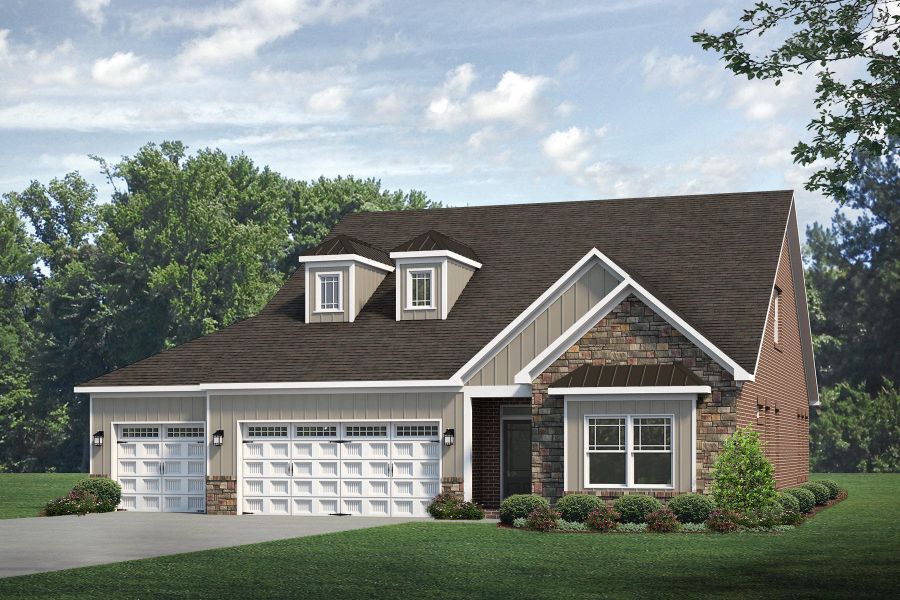 Representative exterior photo of a completed home built from the Cambridge by Keystone Homes NC in Weybridge, Burlington, NC (Image 27).