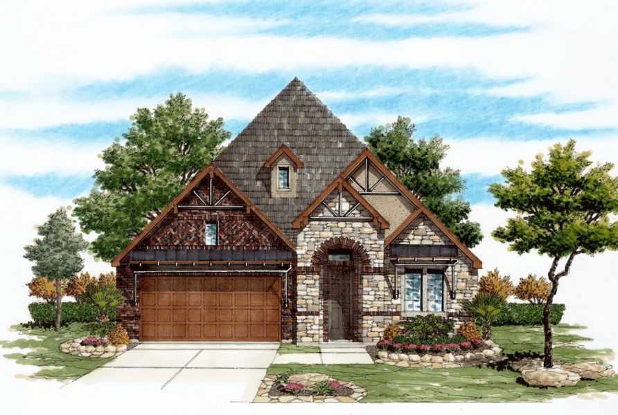 Representative rendering of the exterior for the 2110 by Texas Homes (Image 7).