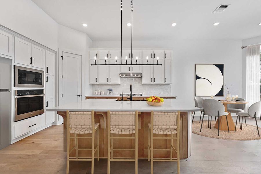 Furnished interior view inside a new home in 6 Creeks at Waterridge: 55ft. lots, Kyle (Image 8). Furnished interior view inside a new home in 6 Creeks at Waterridge: 55ft. lots, Kyle (Image 8).