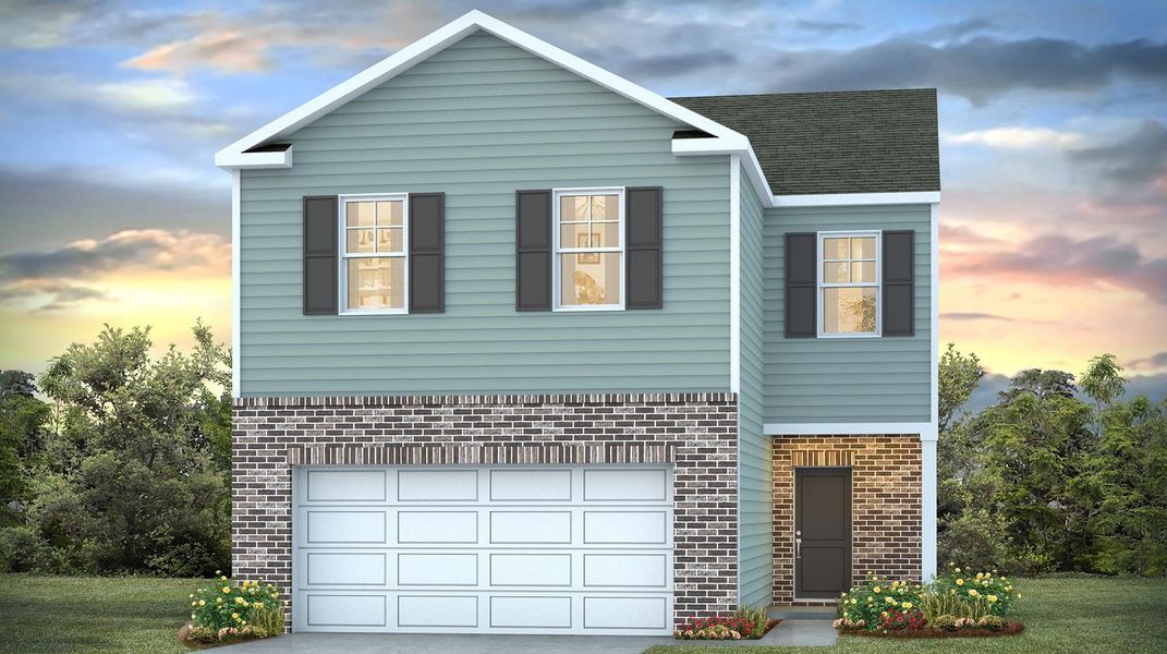 Representative exterior photo of a completed home built from the AISLE by D.R. Horton in Livingston Woods, Irmo, SC (Image 1).