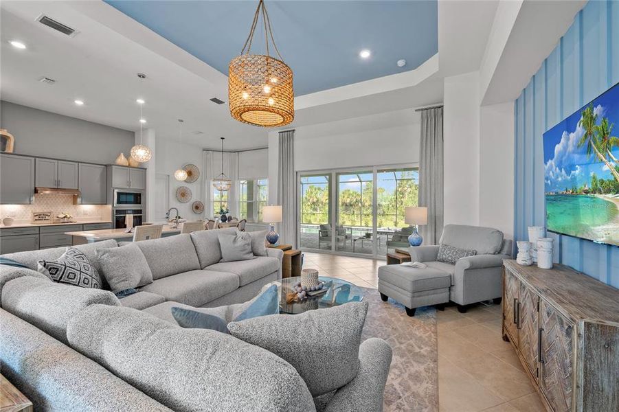 Furnished interior view inside a new home in Calusa Country Club, Lakewood Ranch (Image 11).