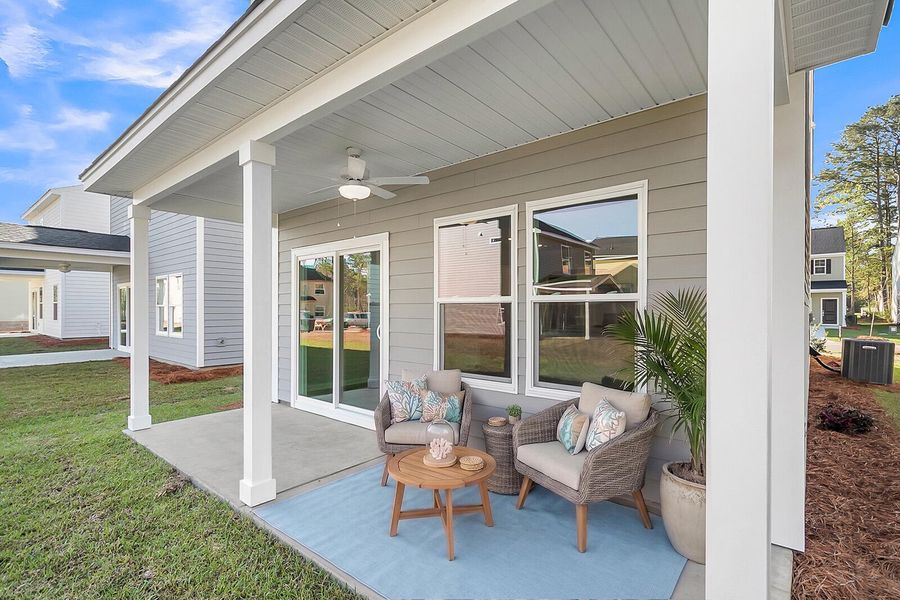 Exterior details and patio area of a home in , Goose Creek (Image 2). Exterior details and patio area of a home in , Goose Creek (Image 2).