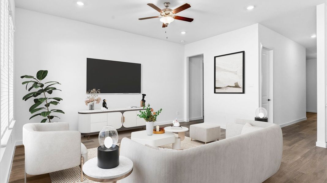 Furnished interior view inside a new home in Davis Harbor, League City (Image 7).
