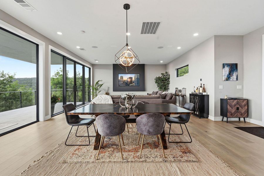 Furnished interior view inside a new home in , Volente (Image 6).