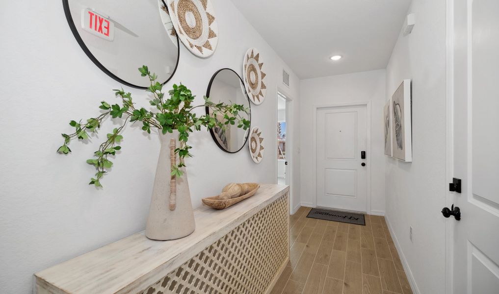 Inviting foyer with gorgeous finishes