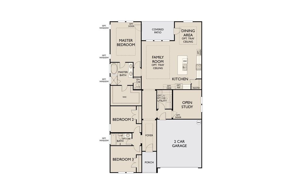2D floor plan layout for the Leander by Ashton Woods in Megan's Landing 50's, Castroville, TX (Image 3). 2D floor plan layout for the Leander by Ashton Woods in Megan's Landing 50's, Castroville, TX (Image 3).