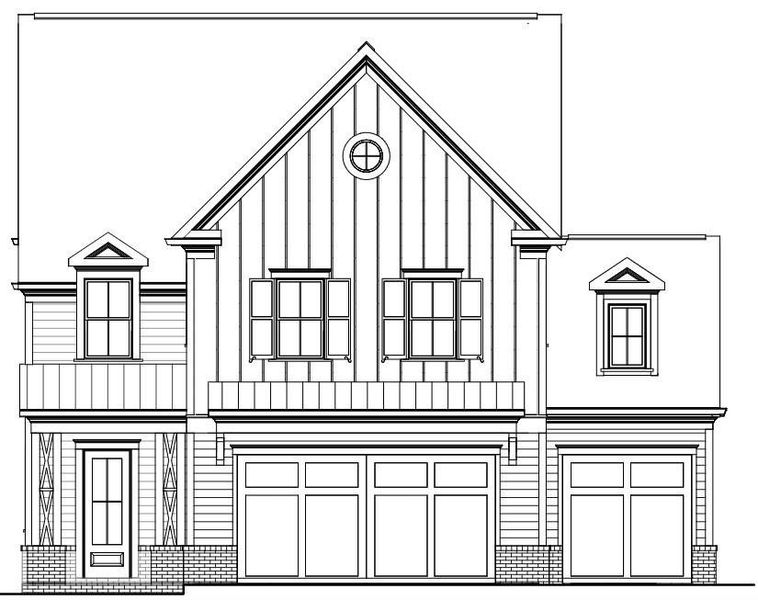 Front exterior of a new home in Lakeside at River Green, Canton, GA, highlighting curb appeal (Image 12).