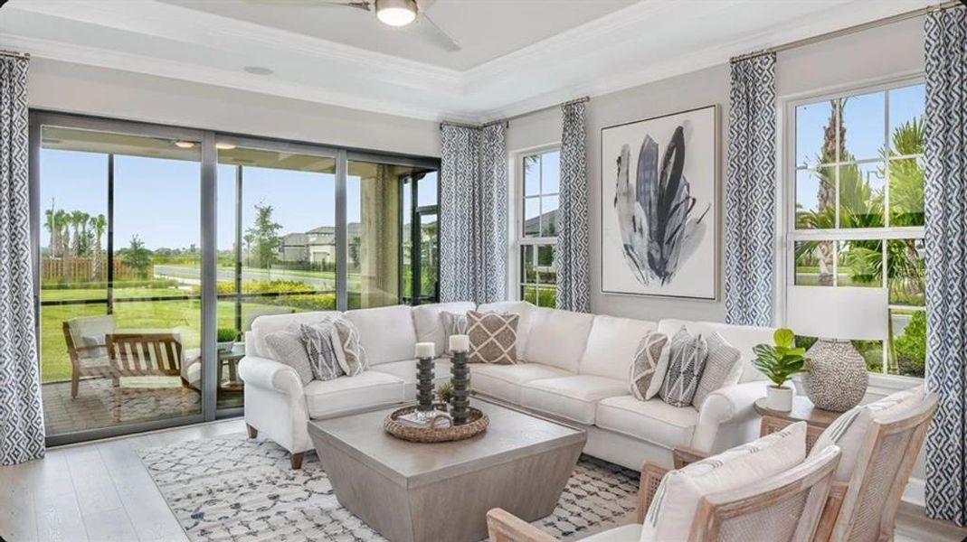 Furnished interior view inside a new home in Skye Ranch Community Group Page, Sarasota (Image 7).